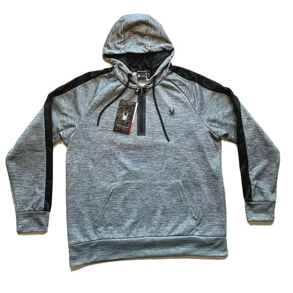 Spyder Other - NWT Spyder Active Hoodie Sweatshirt Pullover Mens Large ProWEB Zip Fleece‎ Lined